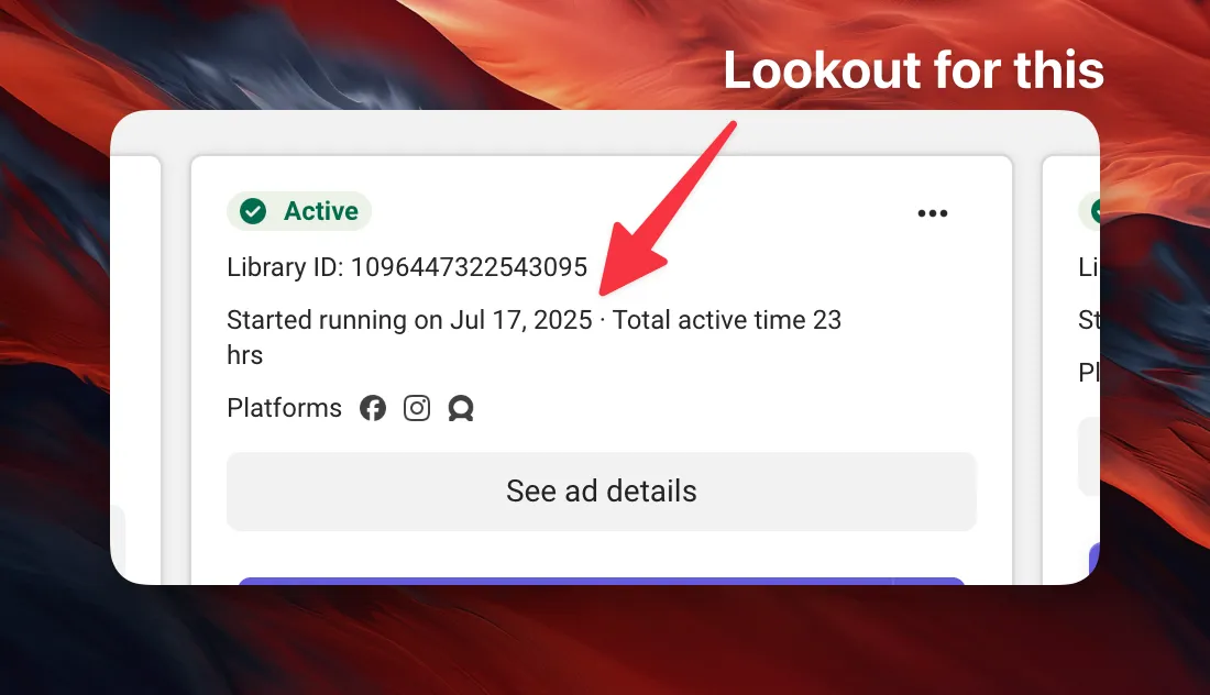 Find winning ads from the facebook ad library